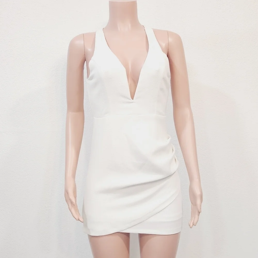 TOBI Sweet Criminal Bodycon Dress White Size Medium_3